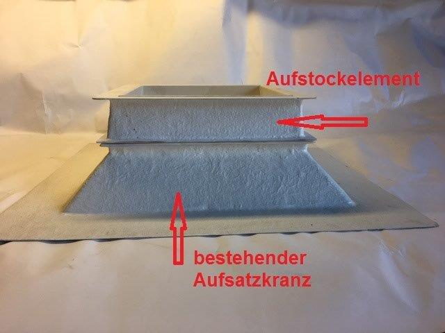 Lichtkuppel Sanierungskranz für ULW 1 ca. 40 x 80 cm bis 42 x 82 cm