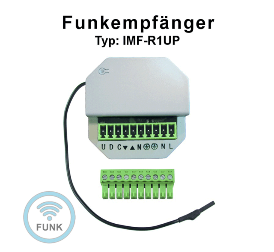 Handsender + Funkempfänger für 230 V Motor
