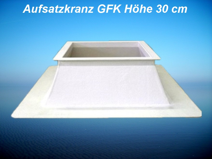 Lichtkuppel Pyramidenform 100 x 100 cm mit Aufsatzkranz